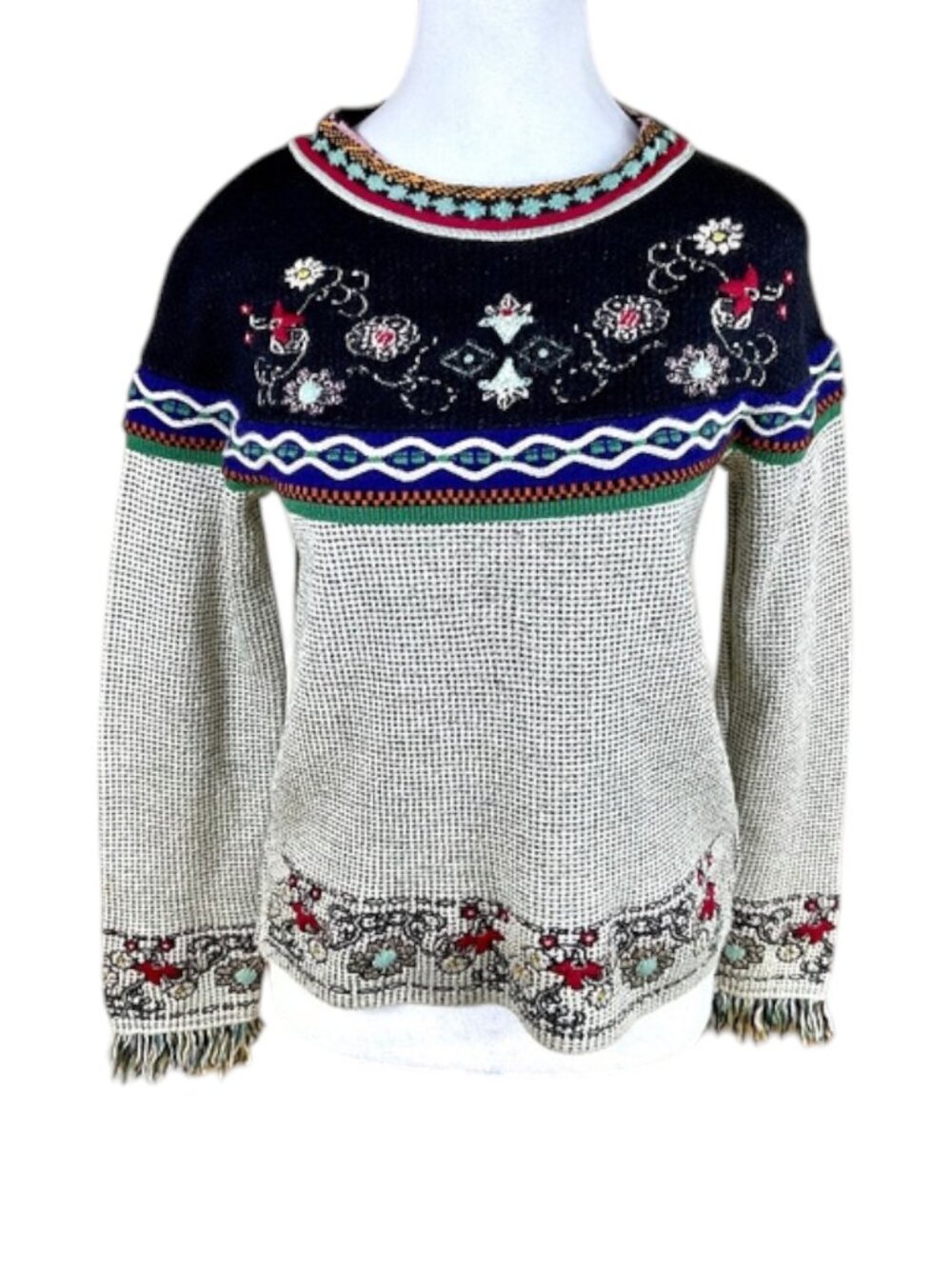 Aldomartins Sweatshirt Top Fair Isle Wool Blend (6)